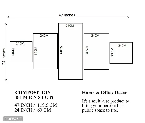 Set of 5 Framed Wall Painting for Home Decoration-thumb2