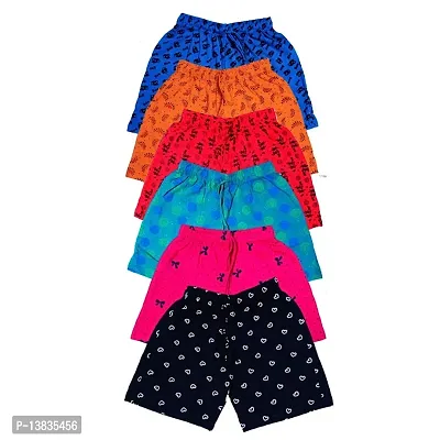Baby Boys and Baby Girls Printed cotton Shorts multicolor (pack of 6)-thumb0