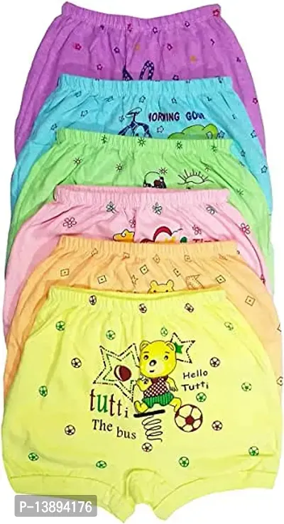 unisex Kids/Baby Girls/Boys Cotton Panty/Panties Pure 100% Multicolored Shorty  Children Assorted Coloured Frozen Printed Hipster Regular fit Undergarment Shorty(pack of 06)-thumb0