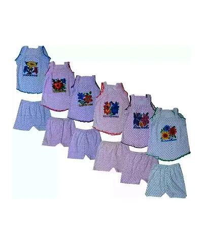 Baby Girls Summer Dress Suits Frock Shorts Size 0 Months up to 12 months (Pack of 06)