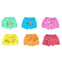 unisex Kids/Baby Girls/Boys Cotton Panty/Panties Pure 100% Multicolored Shorty  Children Assorted Coloured Frozen Printed Hipster Regular fit Undergarment Shorty(pack of 06)-thumb1