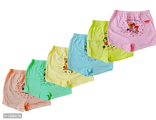 unisex Kids/Baby Girls/Boys Cotton Panty/Panties Pure 100% Multicolored Shorty  Children Assorted Coloured Frozen Printed Hipster Regular fit Undergarment Shorty(pack of 06)-thumb4