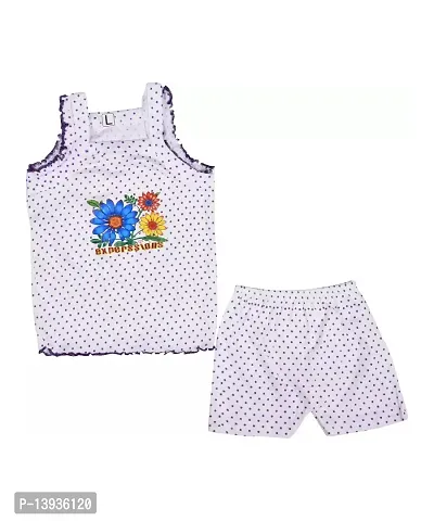 Baby kids Girls  Frock and Shorts 100% cotton blend regular Fit comfortable set multicolour  Size 0-12 month (pack of 06)-thumb3
