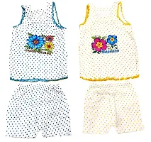 Baby Girls Summer Dress Suits Printed Cotton Frock  Shorts  Size 0 Months up to 12 months (Pack of 06)-thumb2