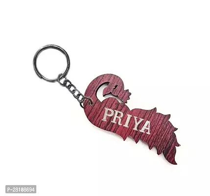 Personalized Wooden Key Chain with Your Name Keyring for Men Women Car Bike PACK OF 1-thumb0