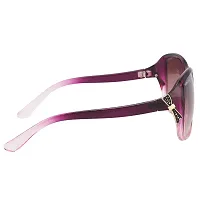 Park Line Stylish Polarised sunglass for Girls in Purple Glass and Purple Frame-thumb2