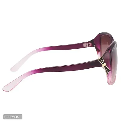 Park Line Stylish Polarised sunglass for Girls in Purple Glass and Purple Frame-thumb3