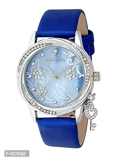 Exotica Fashions Analogue Women's Watch (Multicolour Dial Blue Colored Strap)-thumb0