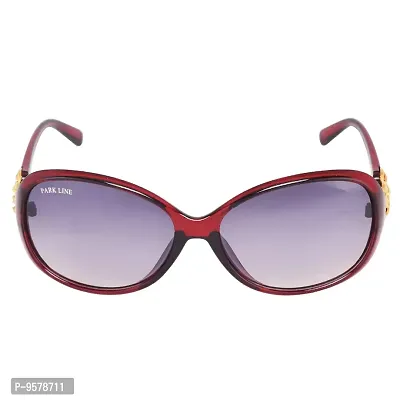 Park LineUV Protected Round Women's Sunglasses - (SGPL-2219|57|Gradient Dark Maroon Color)-thumb0