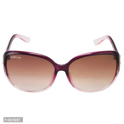 Park Line Stylish Polarised sunglass for Girls in Purple Glass and Purple Frame-thumb0