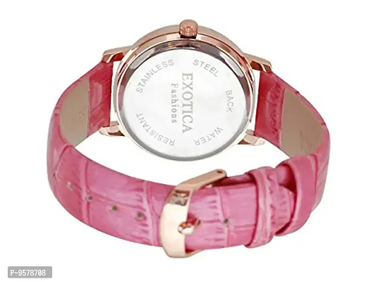 Exotica Fashions Analogue White Dial Women's Watch -EFL-707-Pink-thumb2