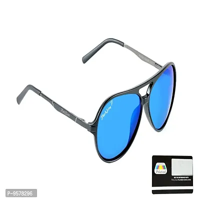 Park Line UV Protected Sport Men's Sunglasses-Blue Polarized -PL-5005-thumb2