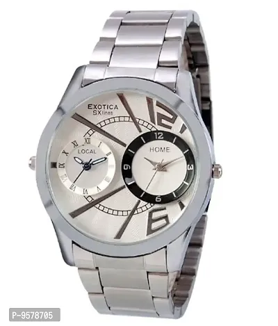 Exotica Analog White Dial Men's Watch (EF-Dual-99-White)