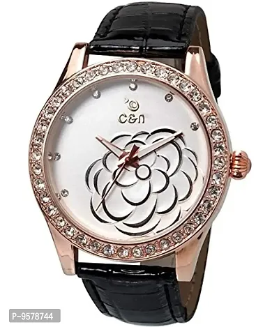 Chappin & Nellson Analog Black Dial Women's Watch (CNL-50-Black-RG)-thumb0