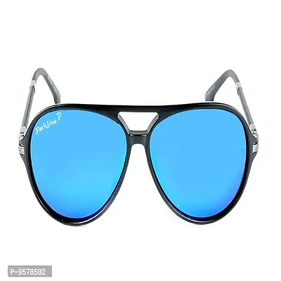 Park Line Polarised sunglass for Boys In Blue Glass and Black Metal Frame.