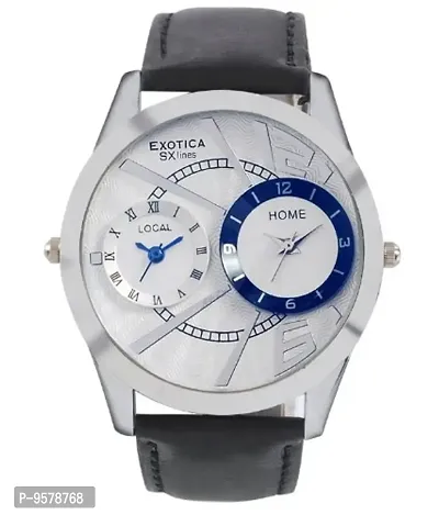 Exotica Analog White Blue Dial Men's Watch (EX-88-Dual-SW)