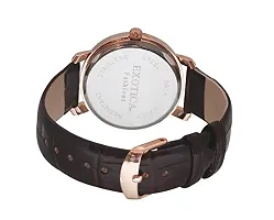 Exotica Fashions Analogue White Dial Women's Watch -EFL-702-Brown-thumb1