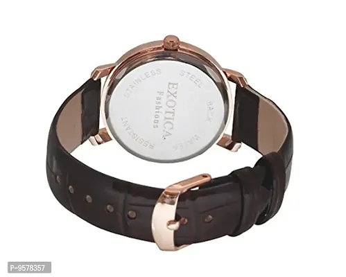 Exotica Fashions Analogue White Dial Women's Watch -EFL-702-Brown-thumb2