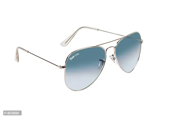 Park Line UV Protected Sport Men's Sunglasses-SGPL-3026-DC-Silver-Light Blue-thumb0