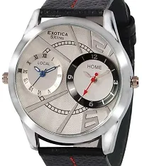 Exotica White Dial Analogue Watch for Men (EF-85-Dual-White)-thumb1