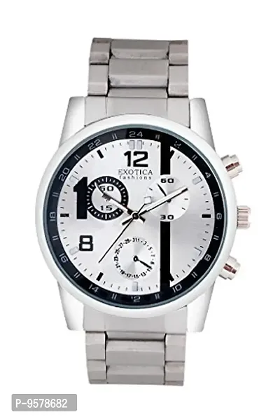 Exotica Analog White-Silver Dial Men's Watch-thumb0