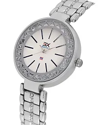 Exotica Fashions Stainless Steel Analogue Silver Ladies Wrist Watch-thumb1