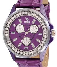 Chappin & Nellson Analog Purple Dial Women's Watch (CNL-01-Purple)-thumb1