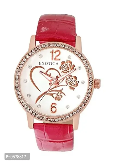 Exotica Fashions Analogue White Dial Women's Watch -EFL-701-Fuschia-thumb0