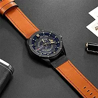 CURREN Men's Leather Analog Watch-thumb3