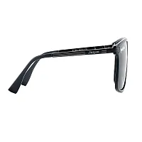 Park Line Stylish Polarised sunglass for Boys in Black Glass and Black Metal Frame.-thumb4
