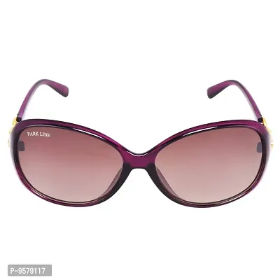 Park LineUV Protected Round Women's Sunglasses - (SGPL-2219|57|Gradient Dark Purple Color)