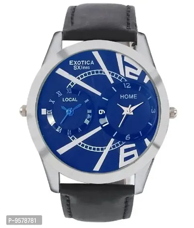 Exotica Analog Blue Dial Men's Watch (EX-88-Dual-SB)