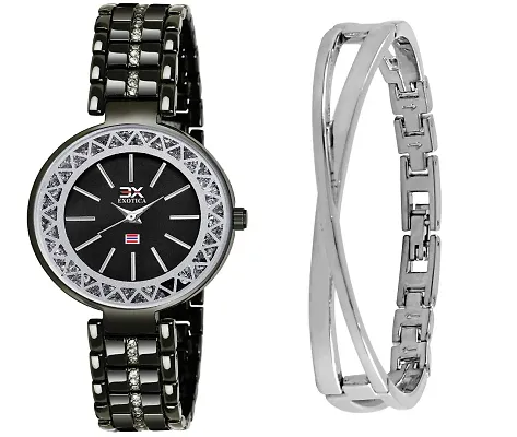 Swarovski watch and bracelet set hot sale