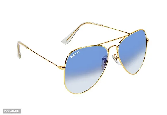 Park Line UV Protected Sport Men's Sunglasses-SGPL-3026-DC-Gold-Light Blue