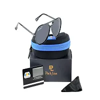 Park Line UV Protected Sport Men's Sunglasses-Dull Black Polarized -PL-5008-thumb2