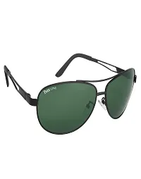 Park Line Polarised, UV Protected sunglass for Boys Green Glass and Black Metal Frame-thumb1