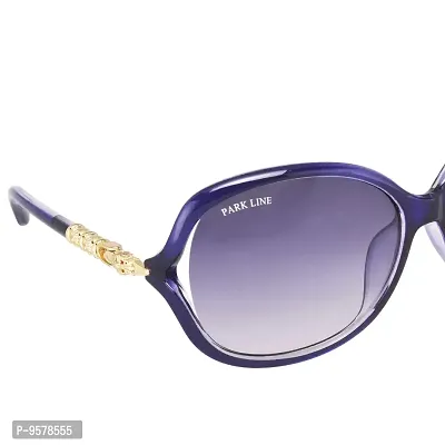 Park Line Polarised sunglass for Girls Purple Glass and Blue Frame-thumb2