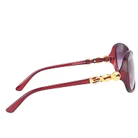 Park LineUV Protected Round Women's Sunglasses - (SGPL-2219|57|Gradient Dark Maroon Color)-thumb2