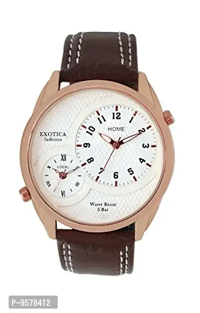 Exotica Analog White Dial Gents Watch-thumb0