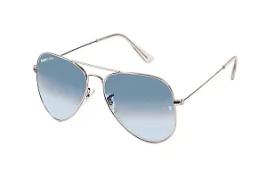 Park Line UV Protected Sport Men's Sunglasses-SGPL-3026-DC-Silver-Light Blue-thumb1