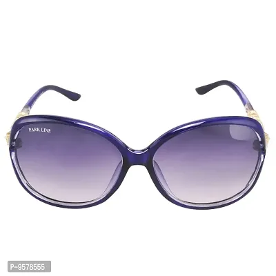 Park Line Polarised sunglass for Girls Purple Glass and Blue Frame