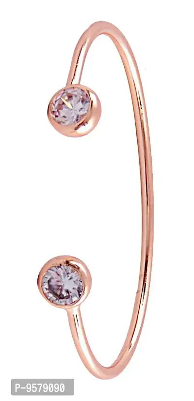 Exotica Fashions Women's Swarovski Crystal Accented Texture Bangle Watch and Bracelet Set (Pack of 4)-thumb3