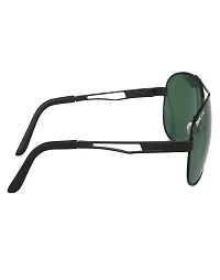 Park Line Polarised, UV Protected sunglass for Boys Green Glass and Black Metal Frame-thumb4