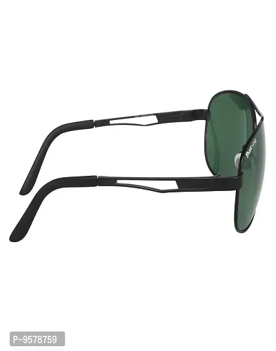 Park Line Polarised, UV Protected sunglass for Boys Green Glass and Black Metal Frame-thumb5