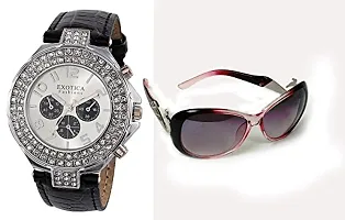 Exotica Fashion Analog Black Dial Women's Watch Super Combo-thumb1