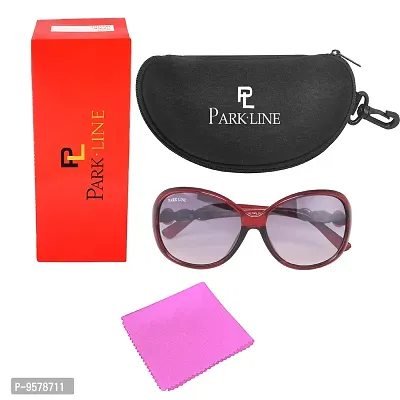 Park LineUV Protected Round Women's Sunglasses - (SGPL-2219|57|Gradient Dark Maroon Color)-thumb4