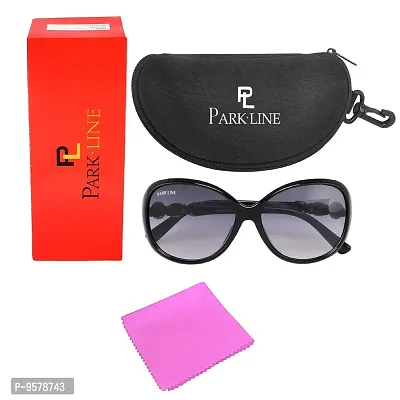 Park Line Polarised sunglass for Girls in Purple Glass and Black Frame-thumb4