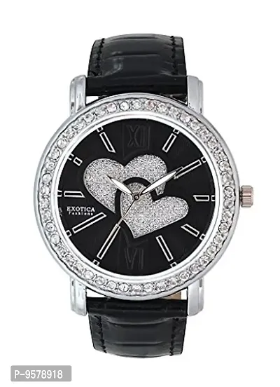 Exotica Fashions Analogue Black Dial Women's Watch -New-EFL-70-H-Black-thumb0