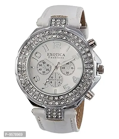 Exotica White Dial Analogue Watch for Men (EFN-07-White)