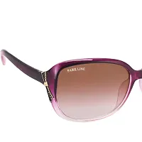 Park Line Stylish Polarised sunglass for Girls in Purple Glass and Purple Frame-thumb1